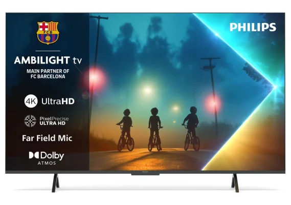 Philips Ambilight 55PUS8200 55" 4K LED Smart TV with Dolby Atmos, Titan OS