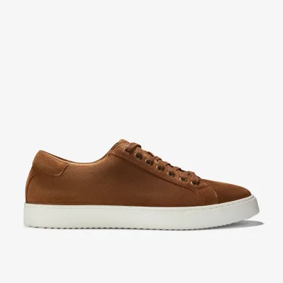 Clarks Men's Lockton Lace Suede Shoes, Brown/Navy, Sizes 6-12