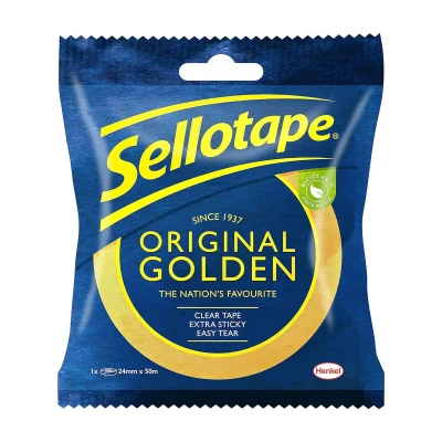 Sellotape Zero Plastic Clear Tape Multi-Purpose Adhesive 24mm x 50m
