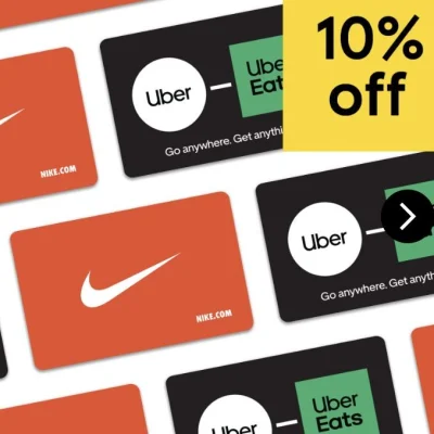 Nike e-Gift Card (£1-£500) / Uber & Uber Eats Gift Card (£15-£150)