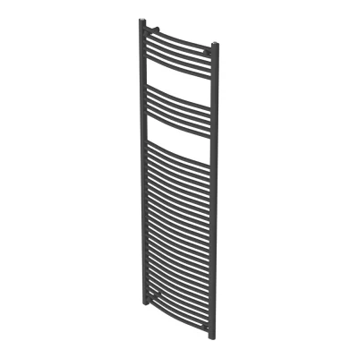Flomasta 1800mm x 600mm 2890BTU Black Curved Towel Radiator (957AG)