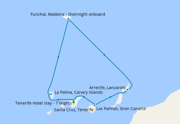 14 Night Marella Cruises Marella Discovery 2 Island Explorer Cruise & 7 Night Tenerife Hotel Stay (11 Dec 2026)