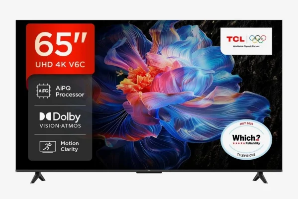TCL 65" V6C Direct LED 4K HDR Smart Google TV 65V6C (Dolby Atmos, AiPQ, 120Hz)