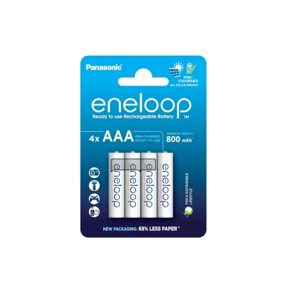 Panasonic eneloop AAA/Micro Ni-MH Rechargeable Batteries 4-Pack 800mAh