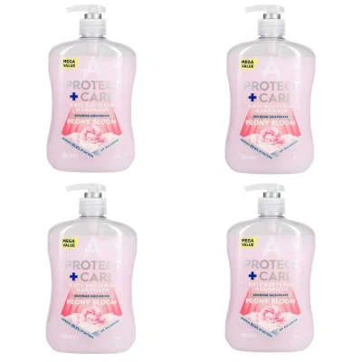 4x Astonish Protect & Care Kind to Skin Anti-Bacterial Hand Wash Soap Peony Bloom 600ml