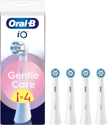 Oral-B iO Series Gentle Care Replacement Toothbrush Heads, 4 Count