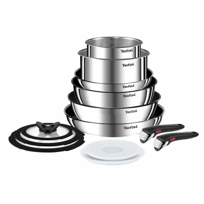 Tefal Ingenio Emotion 13-Piece Stainless Steel Cookware Set, Induction Compatible, Dishwasher Safe