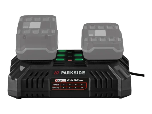 Parkside 20V Dual Battery Charger 220W (X 20V Team Compatible)