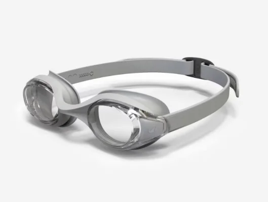 Decathlon One Size Swimming Goggles with Clear Lenses, Ready Grey