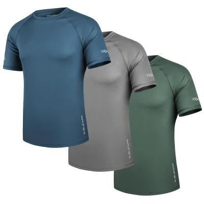 Men's Sports T-Shirts 3 Pack Breathable Moisture Wicking Quick Dry Gym Running Tops - Size S