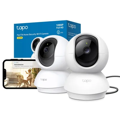 TP-Link Tapo C200 2-Pack 1080p Pan/Tilt Indoor Camera, Baby Monitor, Motion Detection, Privacy Mode