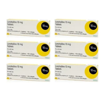 Teva Loratadine Hayfever & Allergy Relief 10mg Tablets 30 Pack (6 Boxes)