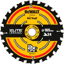 DeWalt ELITE Circular Saw Blade 165mm x 20mm 24T