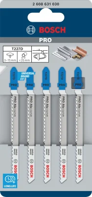 Bosch PRO Alu Curve T227D Jigsaw Blades (Pack of 5)