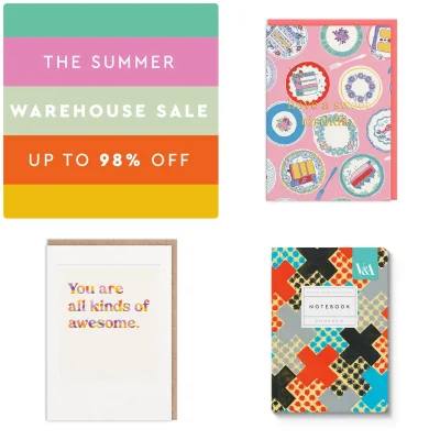 Ohh Deer Warehouse Sale Birthday Cards, V&A Notebook & Notebook Bundles