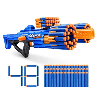ZURU XSHOT Insanity Berzerko Blaster - 48 Air Pocket Darts, Rotating 8-Dart Barrel