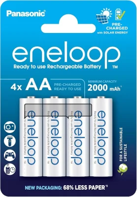 eneloop AA/Mignon Rechargeable Batteries 2000mAh Pack of 4