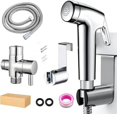 Twirush Handheld Bidet Sprayer Kit Toilet Shower Spray with 1.5m Bidet Hose