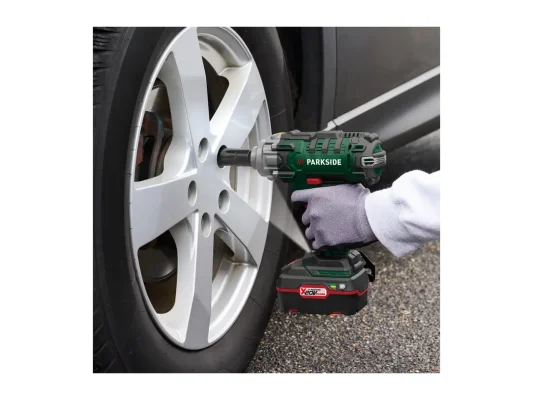 PARKSIDE 20V Cordless Impact Wrench Starter Set with 4Ah Battery & Charger (Max 400Nm)