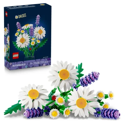 LEGO Botanicals Daisies Artificial Flower Bouquet with Faux Daisies & Lavender 11508