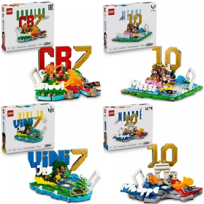 LEGO Editions Football Highlights Cristiano Ronaldo 43012 / Messi 43011 / Vini Jr. 43027 / Kylian Mbappé 43013