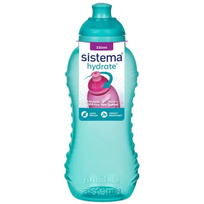 Sistema Twist 'n' Sip Squeeze Kids Water Bottle 330ml