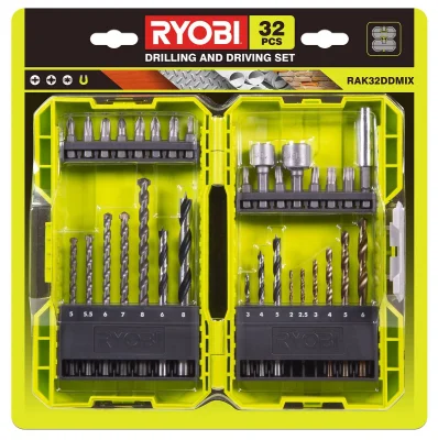 Ryobi RAK32DDMIX Mixed Drilling & Screwdriving Bit Set (32 Piece)