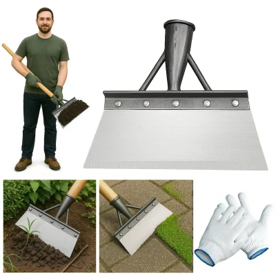 Pelle & Sol Garden Shovel & Moss Remover Tool with Gloves, 23cm (Handle Not Included)