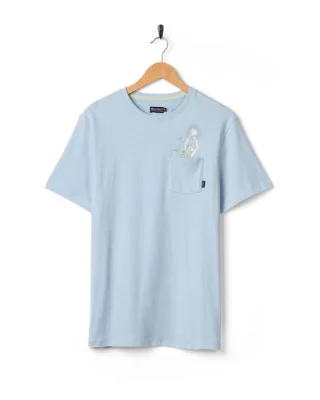 Saltrock Men’s Mermaid Rise 100% Cotton T-Shirt (Blue, Sizes S-XXL)
