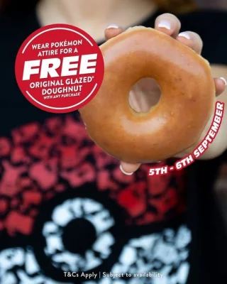 Krispy Kreme Original Glazed Doughnut (Free with Any Purchase) 5-6 September