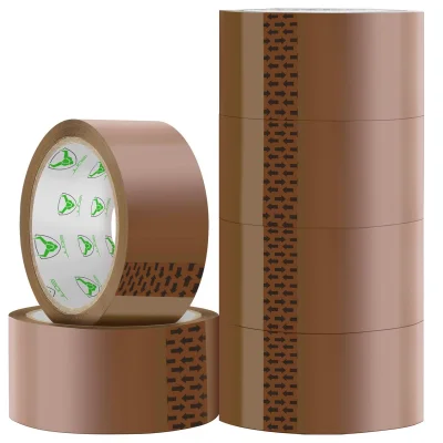 iSOUL Parcel Tape 6 Rolls Packing Tape Low Noise Heavy Duty Brown 48mm x 66m