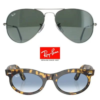 Ray-Ban Sunglasses Aviator RB3025 / Wayfarer Oval RB2242 55mm