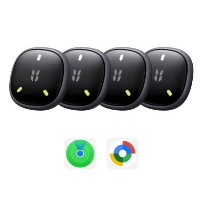UGREEN FineTrack Duo2 Air Tracker Tag for Apple Find My & Google Find Hub (4 Pack)