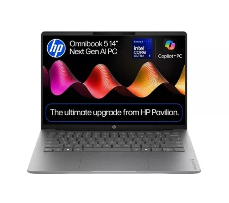 HP OmniBook 5 Laptop, Intel Core Ultra 5 322, 16GB RAM, 512GB SSD, 14" 2K OLED, Windows 11 Home