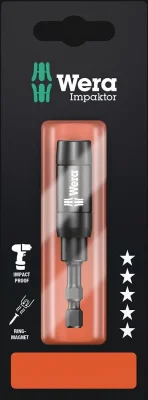 Wera 897/4 IMP R SB Impaktor TriTorsion Bit Holder 1/4" Hex Drive 75mm