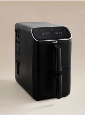 Scoville 10L Dual Basket Stackable Air Fryer - Black