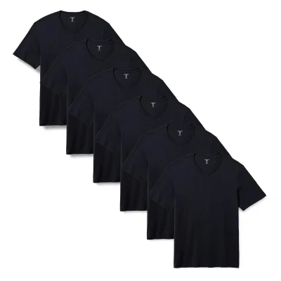 Amazon Essentials Men's Regular-Fit Short-Sleeve Crewneck T-Shirt Pack of 6, Small