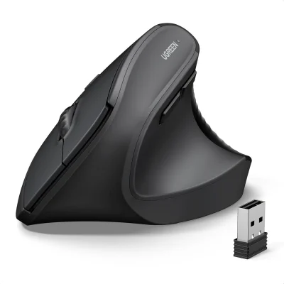 UGREEN Ergonomic Wireless Mouse Bluetooth 5.4 & 2.4GHz Dual Mode 12-Month Battery 6-Button Silent