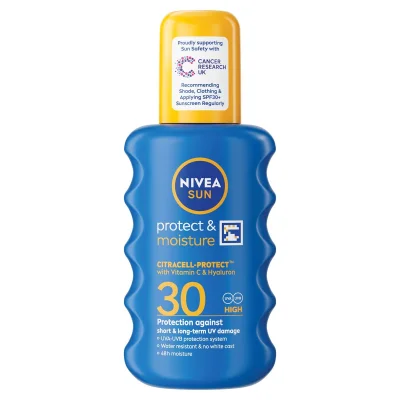 2 x NIVEA Sun Protect & Moisture Sun Spray SPF 30+ or SPF 50+ 200ml