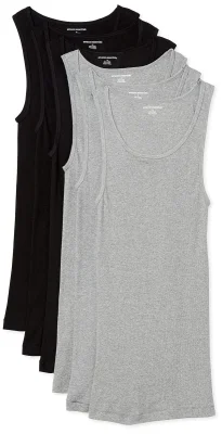 Amazon Essentials Men's Lightweight Tank Undershirts, Pack of 6, Medium