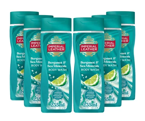 Imperial Leather Bergamot & Sea Minerals Body Wash Shower Gel 6 x 235ml
