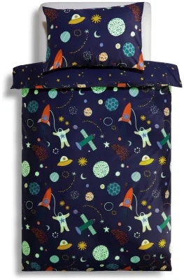 Habitat Kids Glow In The Dark Space Bedding Set - Toddler