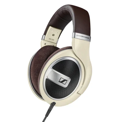 Sennheiser HD 599 Around-Ear Open Back Headphones, Ivory - Refurbished