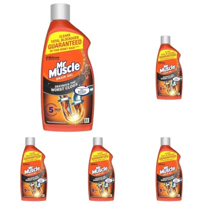 Mr Muscle Drain Unblocker Liquid 500ml (Pack of 5)