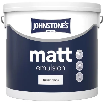 Johnstone's Matt Brilliant White Emulsion Paint 5L