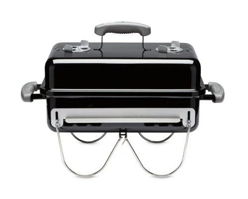 Weber Go-Anywhere Charcoal Grill 1500763 American Version with Charcoal Rails, Handles & Split Grills