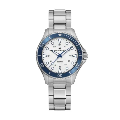 Hamilton Khaki Navy Scuba 37mm Quartz - Silver Dial / Blue Bezel (H82231150)