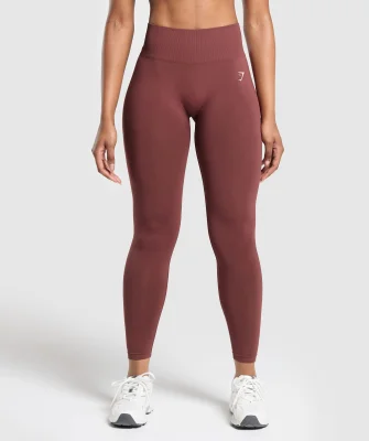 Gymshark Everyday Seamless Leggings Burgundy (XXS-XXL) SKU B7A3L-RBQV