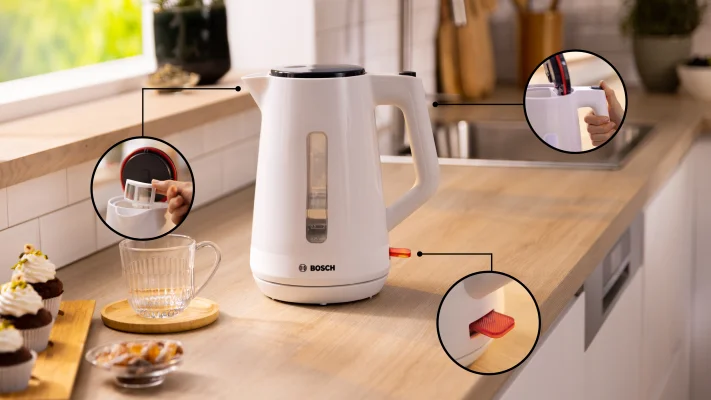 Bosch MyMoment TWK1M121GB White 1.7L 3000W Cordless Kettle
