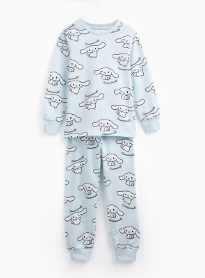 Hello Kitty Cinnamoroll 100% Cotton Blue Print Long Sleeve Pyjamas (Sizes 3-4 to 8-9)